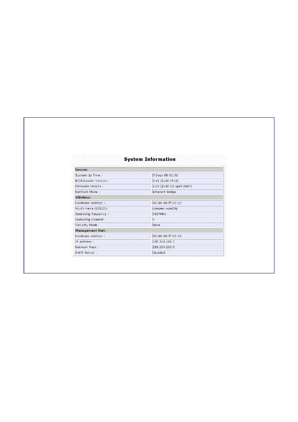 Use the help menu, View about system | Compex Systems WPE53G User Manual | Page 171 / 184