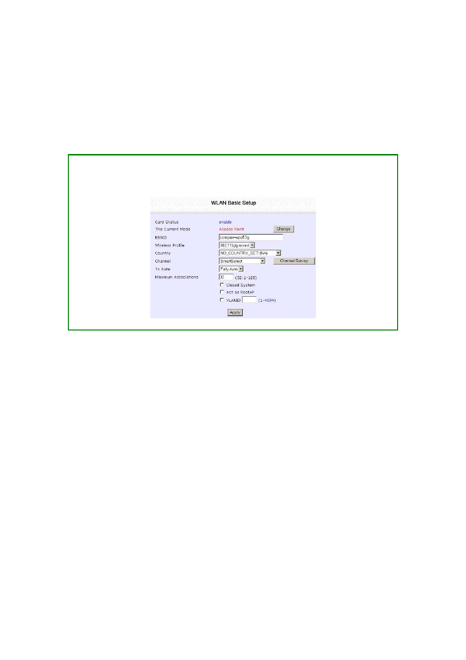 Scan for channel survey | Compex Systems WPE53G User Manual | Page 55 / 184