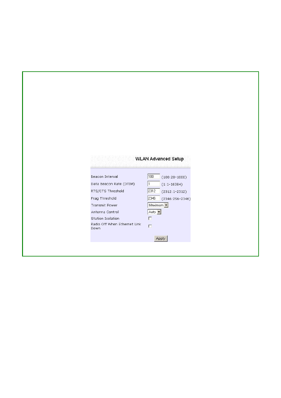 Configure the advanced setup of the wireless mode | Compex Systems WPE53G User Manual | Page 60 / 184