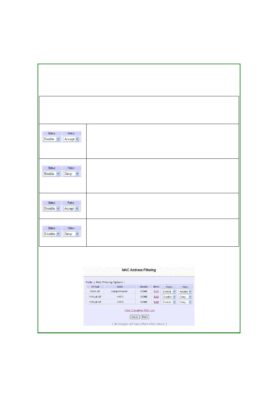 Add a mac address to the mac address list | Compex Systems WPE53G User Manual | Page 76 / 184