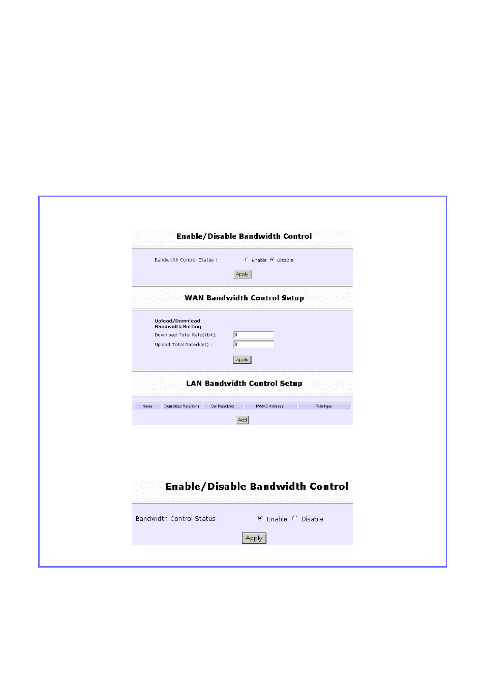 Control the bandwidth available, Enable bandwidth control | Compex Systems WPE53G User Manual | Page 95 / 184