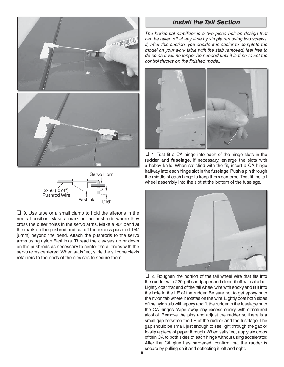 Great Planes Matt Chapman Eagle 580 46/EP ARF - GPMA1281 User Manual | Page 9 / 32