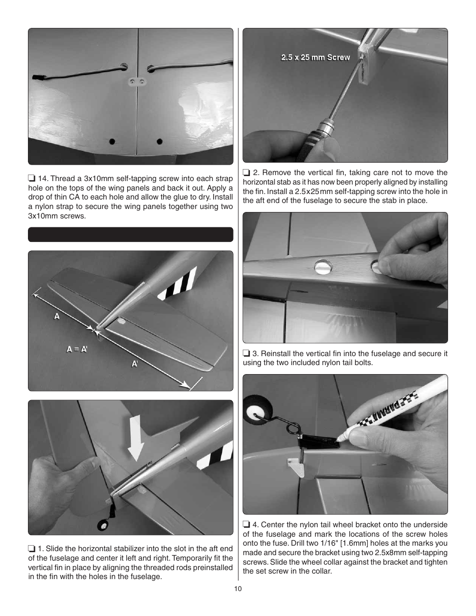 Great Planes P-51 Mustang GP/EP ARF - GPMA1205 User Manual | Page 10 / 24