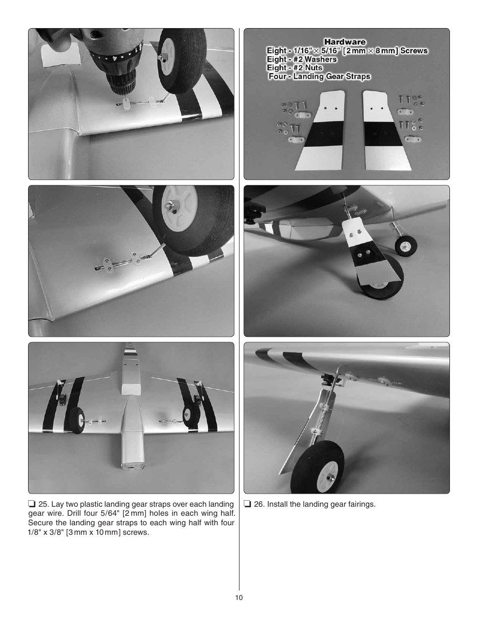 Great Planes P-51 Mustang Sport Fighter .46 EP ARF - GPMA1208 User Manual | Page 10 / 28