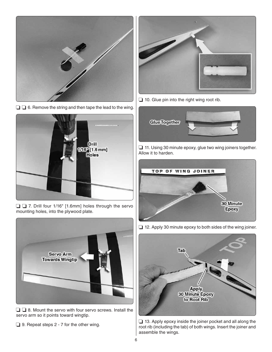 Great Planes P-51 Mustang Sport Fighter .46 EP ARF - GPMA1208 User Manual | Page 6 / 28