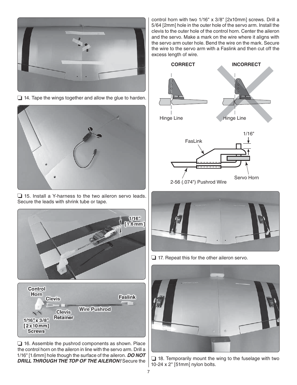 Great Planes P-51 Mustang Sport Fighter .46 EP ARF - GPMA1208 User Manual | Page 7 / 28