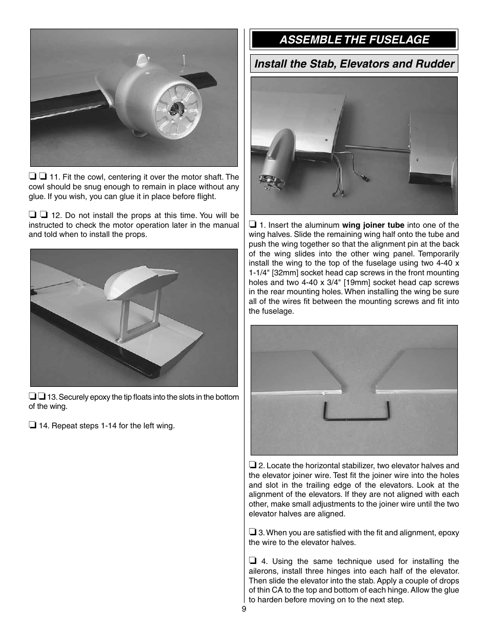 Great Planes PBY Catalina ARF - GPMA1154 User Manual | Page 9 / 20