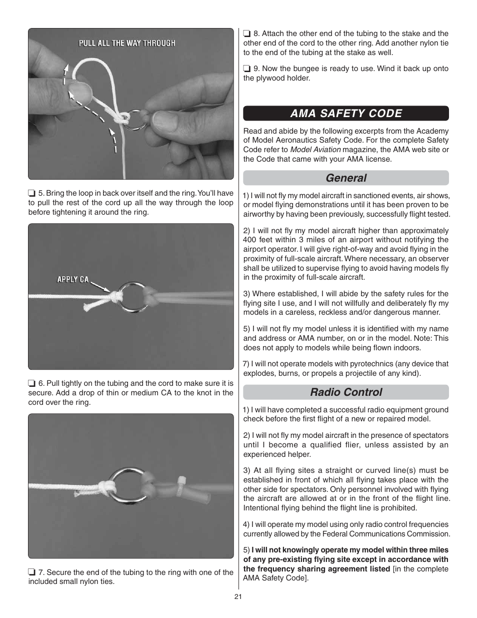 Ama safety code, General, Radio control | Great Planes Phazer EDF ARF - GPMA1802 User Manual | Page 21 / 24