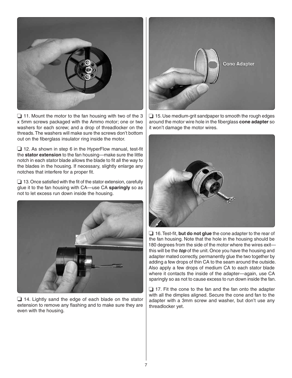 Great Planes Phazer EDF ARF - GPMA1802 User Manual | Page 7 / 24