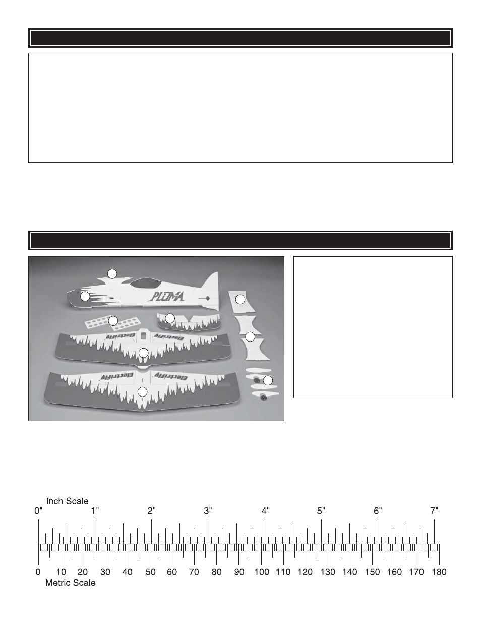 Kit inspection, Kit contents | Great Planes Pluma 3D Bipe ARF ARF - GPMA1130 User Manual | Page 5 / 24