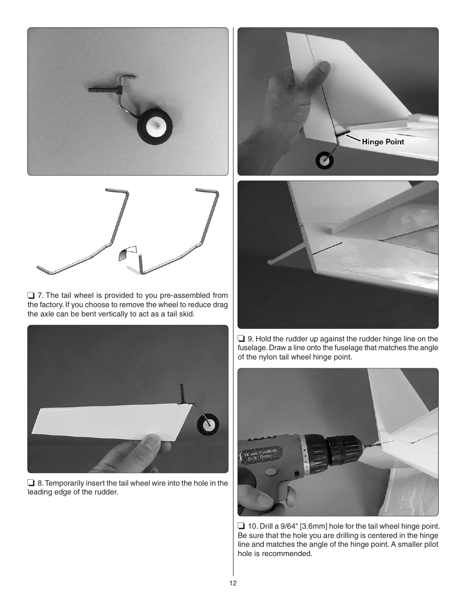 Great Planes Proud Bird ARF - GPMA1260 User Manual | Page 12 / 28