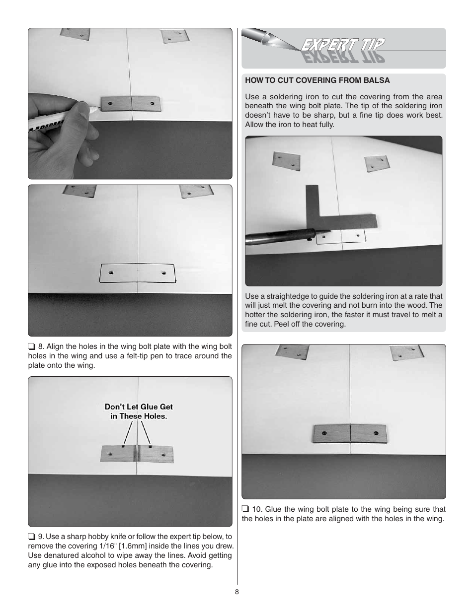 Great Planes Proud Bird ARF - GPMA1260 User Manual | Page 8 / 28
