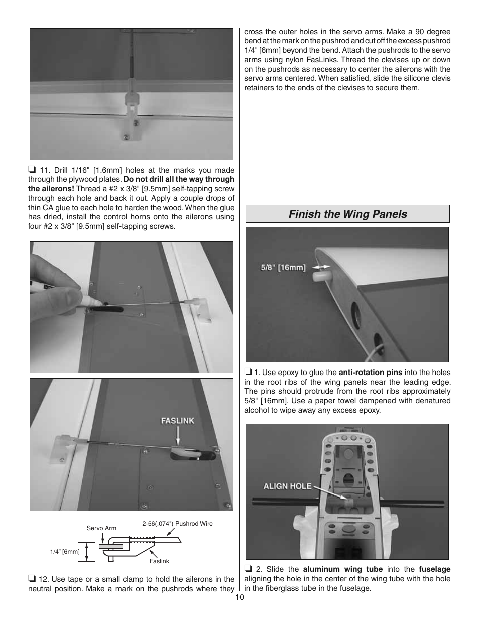 Finish the wing panels | Great Planes Revolver GP/EP ARF 59" - GPMA1018 User Manual | Page 10 / 32