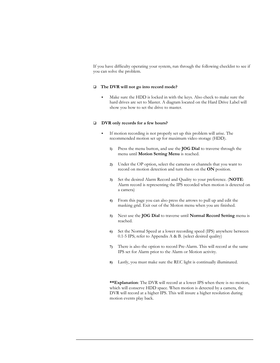 Troubleshooting | Compex Systems DVR4-80 User Manual | Page 102 / 105