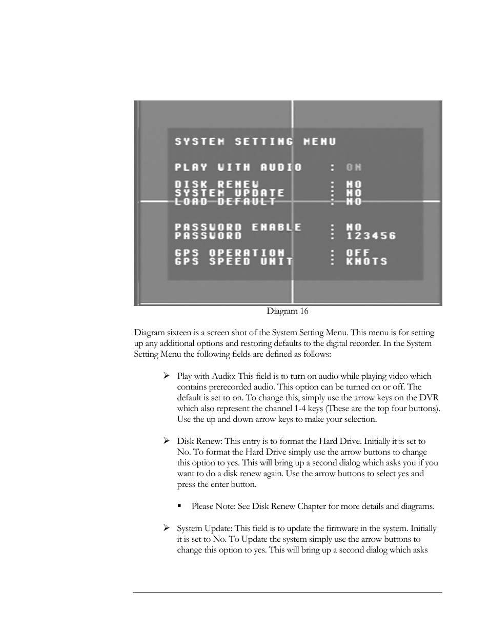 System setting menu | Compex Systems DVR4-80 User Manual | Page 41 / 105