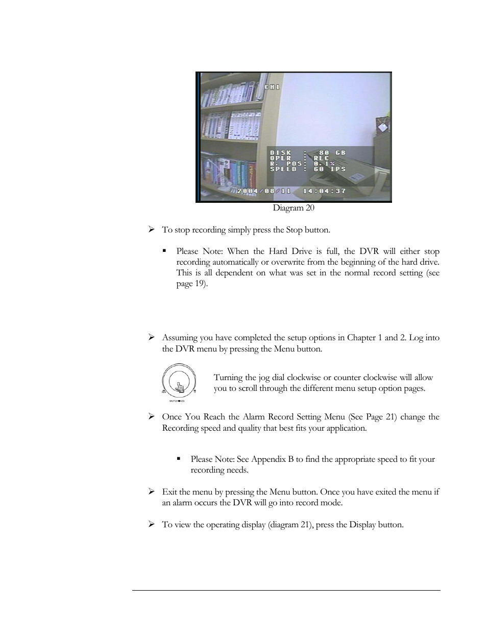 Alarm recording setup | Compex Systems DVR4-80 User Manual | Page 46 / 105