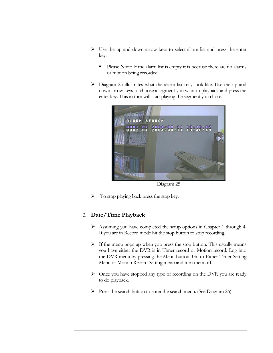 Date/time playback | Compex Systems DVR4-80 User Manual | Page 51 / 105