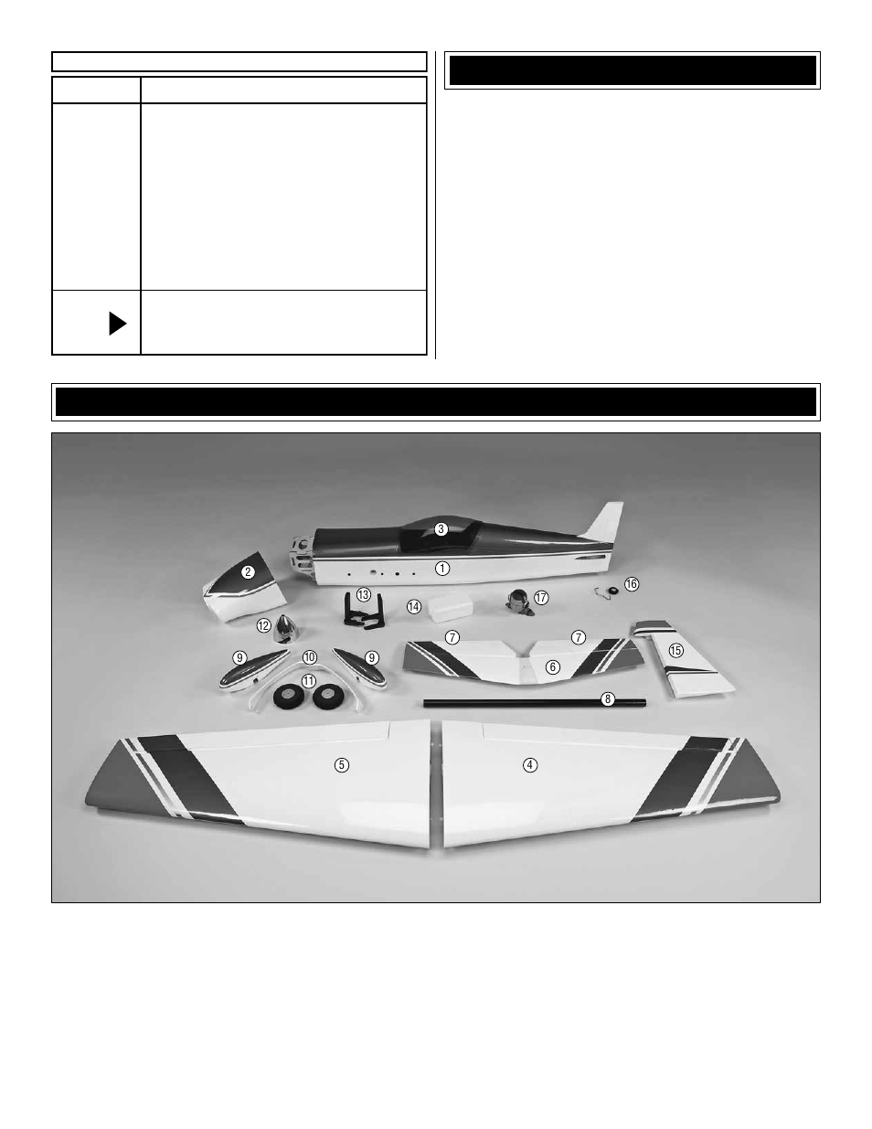 Kit inspection, Kit contents | Great Planes Revolver GP/EP ARF 70" - GPMA1019 User Manual | Page 6 / 24