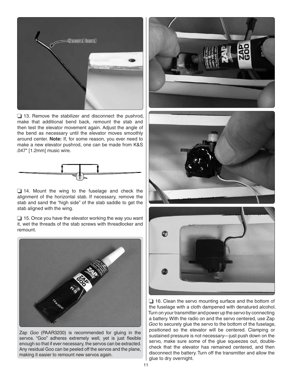 Great Planes Rifle 1M EP Sport ARF - GPMA1806 User Manual | Page 11 / 24