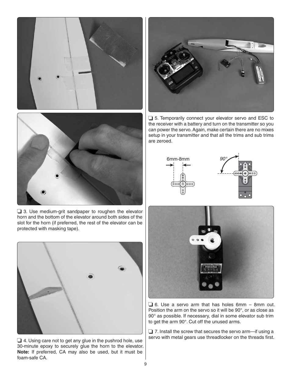 Great Planes Rifle 1M EP Sport ARF - GPMA1806 User Manual | Page 9 / 24