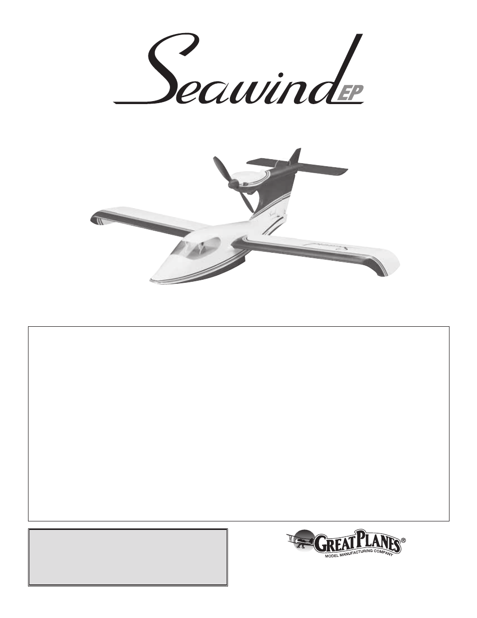 Great Planes Seawind EP ARF - GPMA1169 User Manual | 20 pages