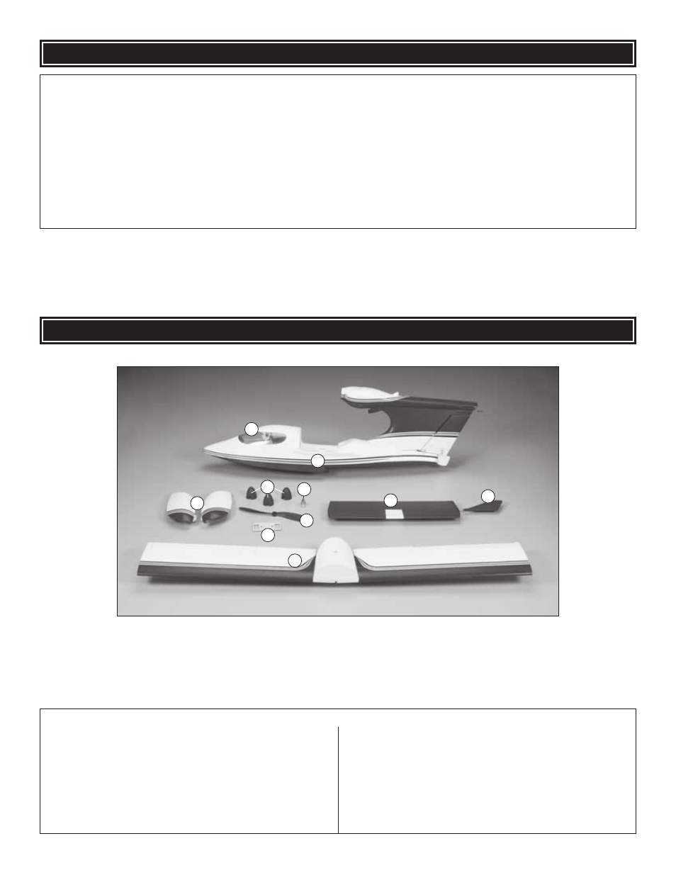 Kit inspection, Kit contents | Great Planes Seawind EP ARF - GPMA1169 User Manual | Page 5 / 20