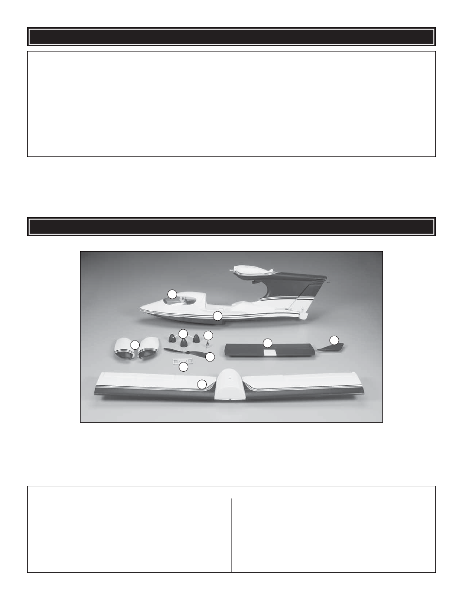 Kit inspection, Kit contents | Great Planes Seawind EP Rx-R - GPMA5750 User Manual | Page 5 / 16