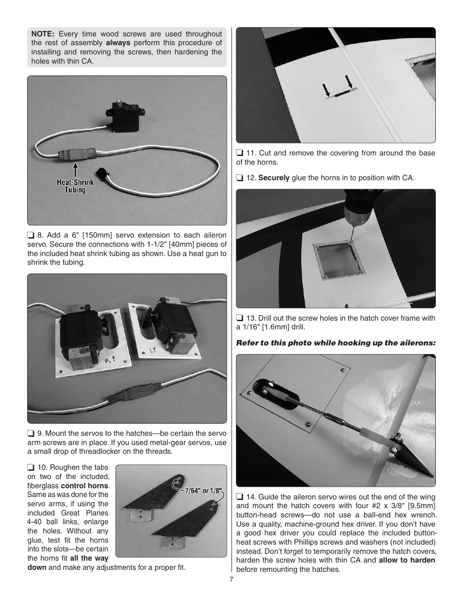 Great Planes Sequence 1.20 EP/GP ARF - GPMA1232 User Manual | Page 7 / 32