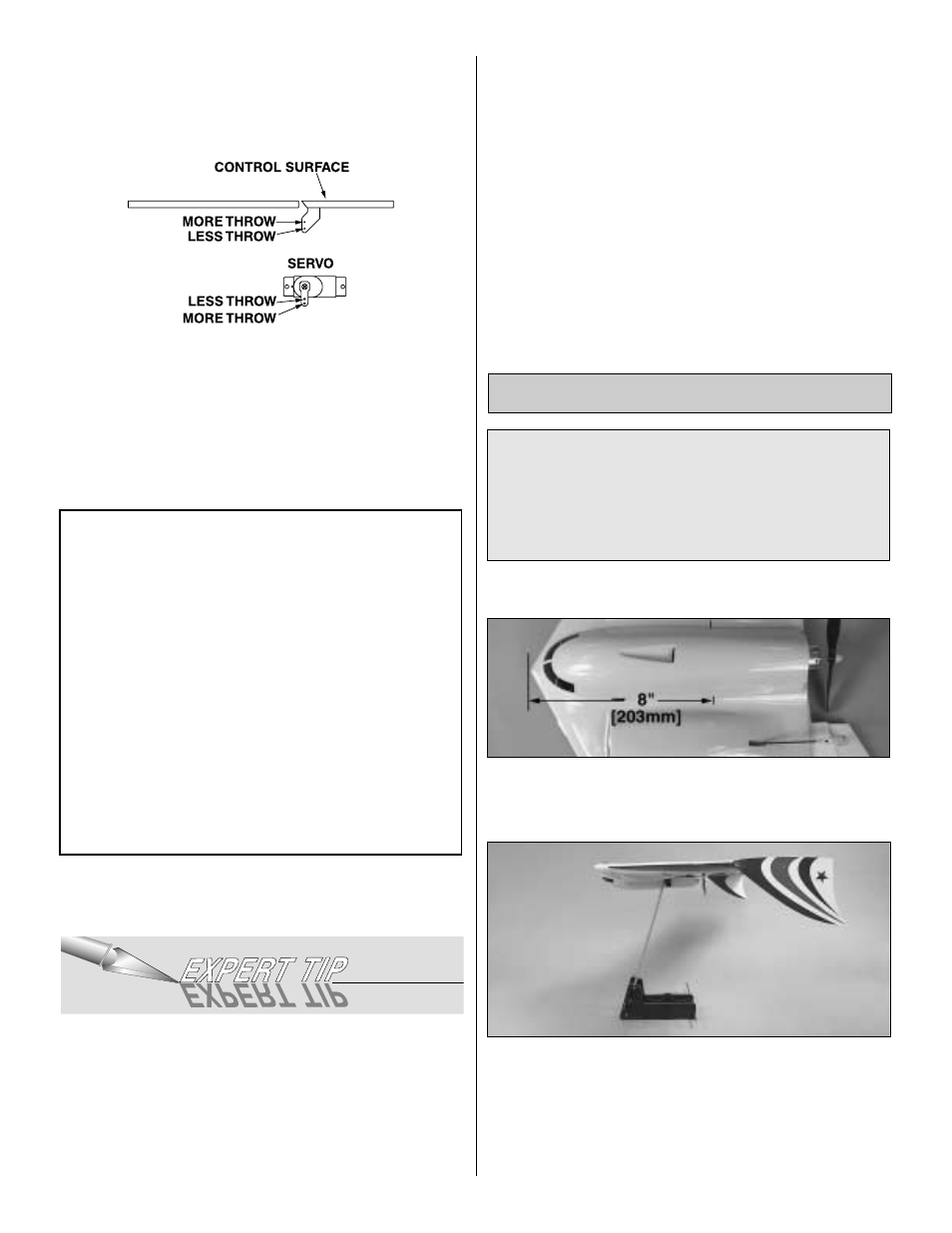 Balance the model (c.g.) | Great Planes Slinger ARF - GPMA1180 User Manual | Page 9 / 12