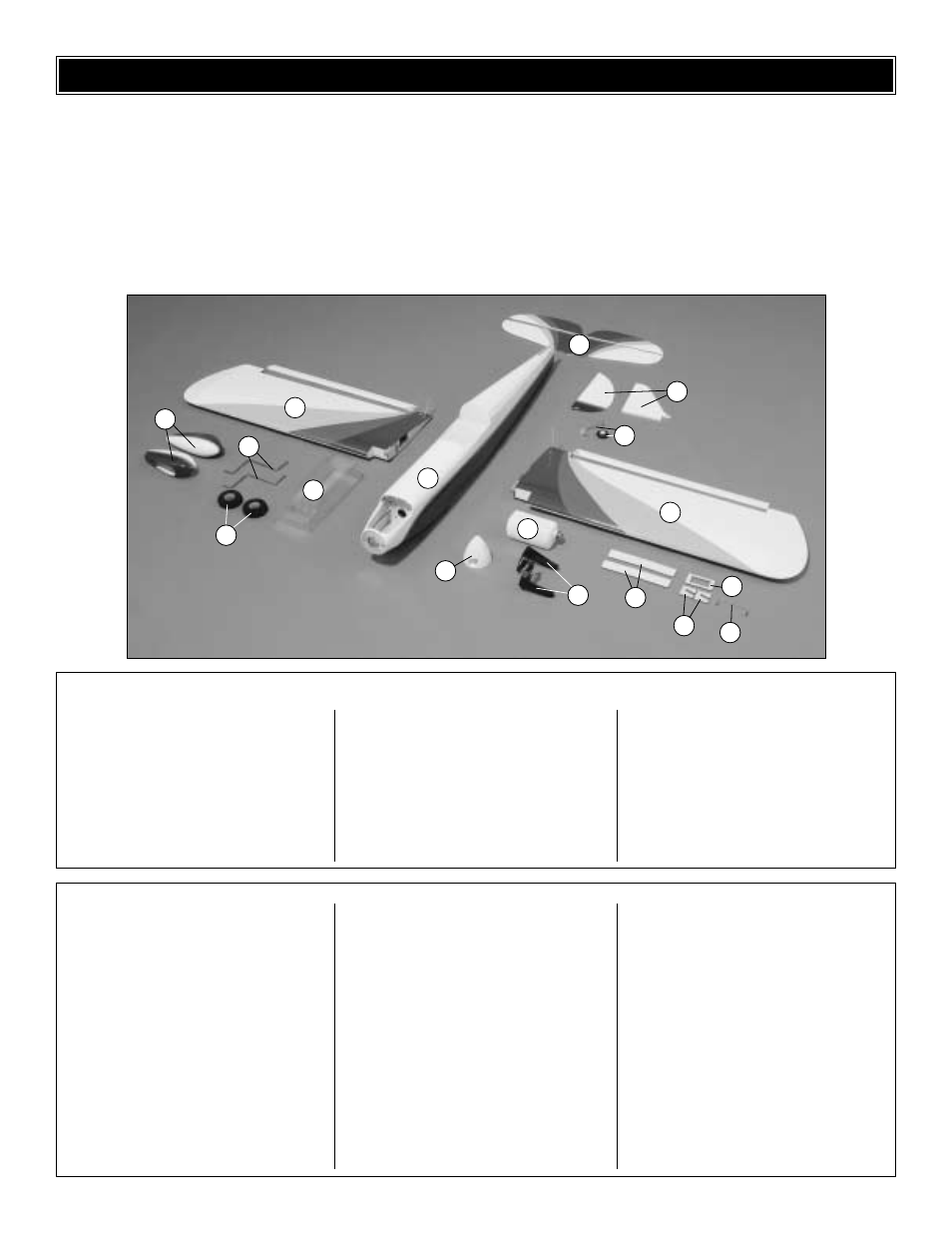 Kit contents | Great Planes Super Sportster 40 MkII ARF - GPMA1042 User Manual | Page 6 / 24