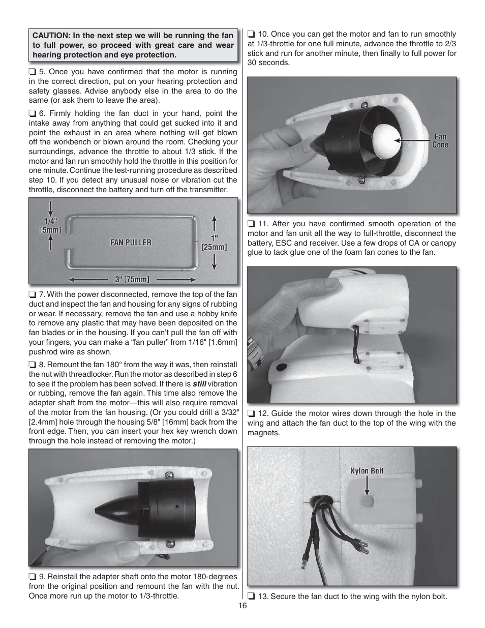 Great Planes Syncro EDF - GPMA1581 User Manual | Page 16 / 24