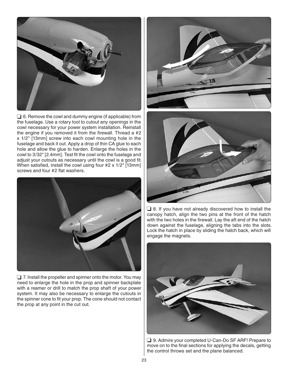 Great Planes U-Can-Do SF EP/GP .80 ARF - GPMA1272 User Manual | Page 23 / 32