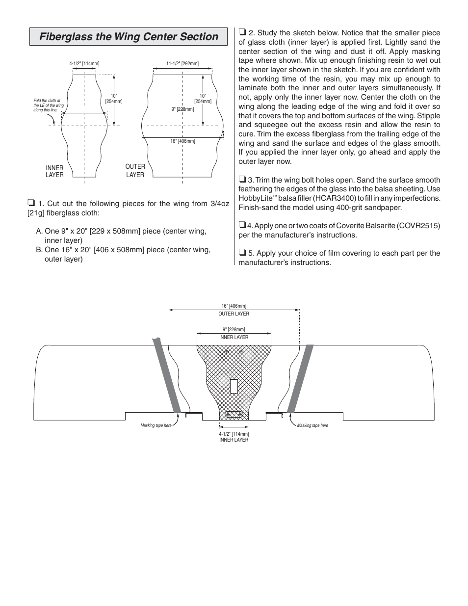 Great Planes Viper 500 RTC - GPMA1267 User Manual | Page 3 / 4