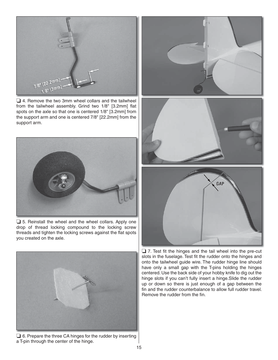 Great Planes Waco YMF-5D Biplane ARF - GPMA1295 User Manual | Page 15 / 40