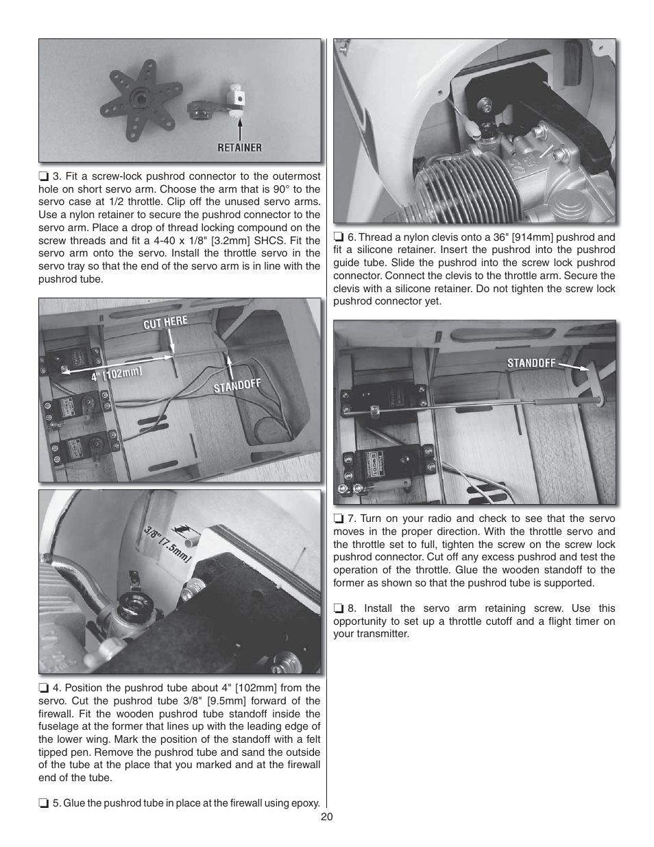 Great Planes Waco YMF-5D Biplane ARF - GPMA1295 User Manual | Page 20 / 40