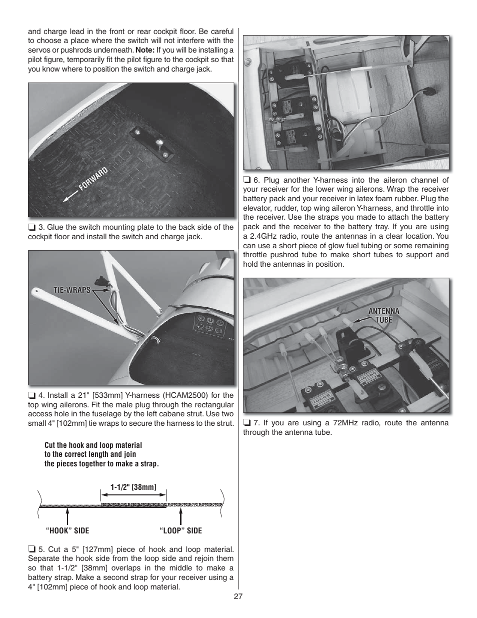 Great Planes Waco YMF-5D Biplane ARF - GPMA1295 User Manual | Page 27 / 40