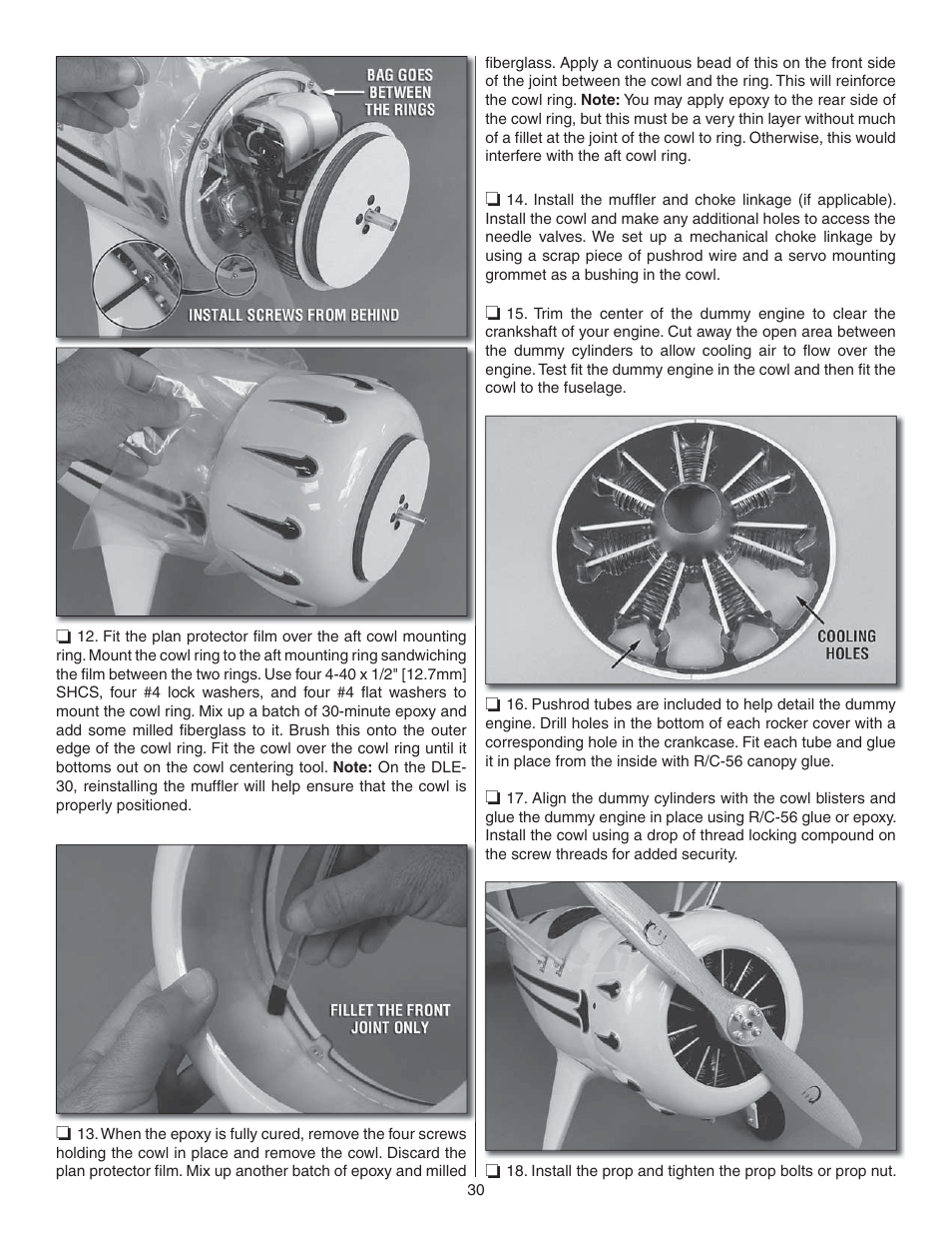 Great Planes Waco YMF-5D Biplane ARF - GPMA1295 User Manual | Page 30 / 40