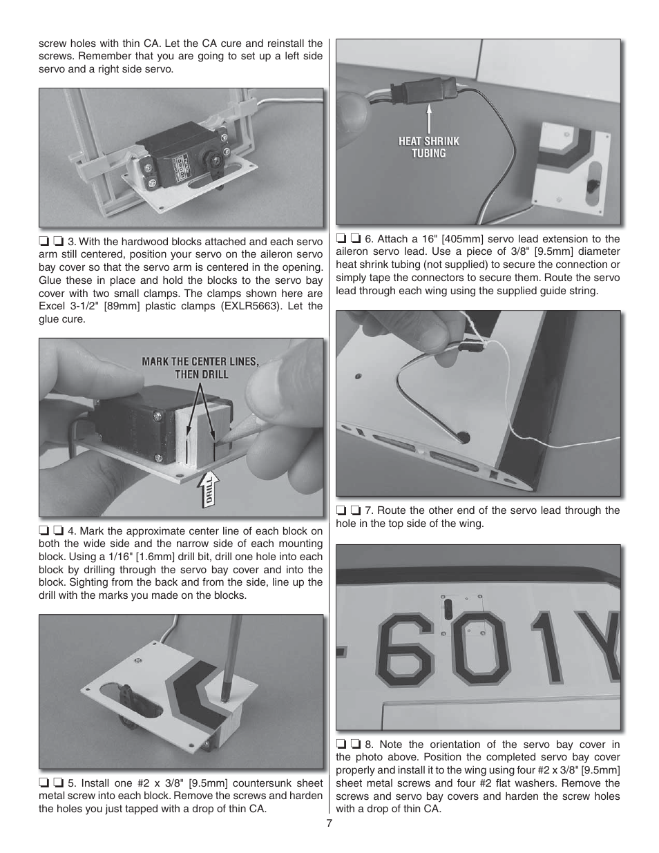 Great Planes Waco YMF-5D Biplane ARF - GPMA1295 User Manual | Page 7 / 40