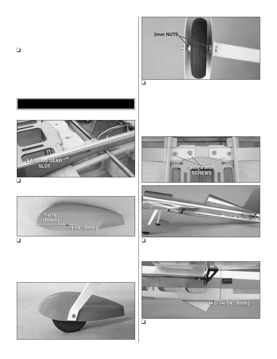 Install the landing gear | Great Planes Yak-54 EP 3D ARF - GPMA1542 User Manual | Page 14 / 28
