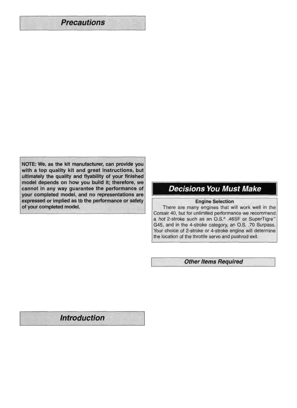 Great Planes Corsair 40 Kit - GPMA0177 User Manual | Page 3 / 40