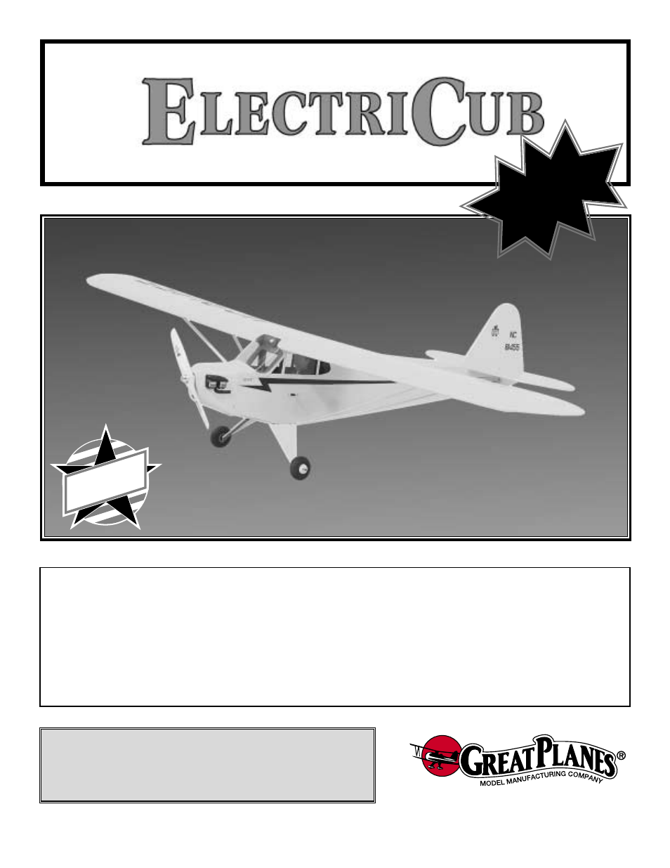 Great Planes ElectriCub Kit - GPMA0156 User Manual | 48 pages