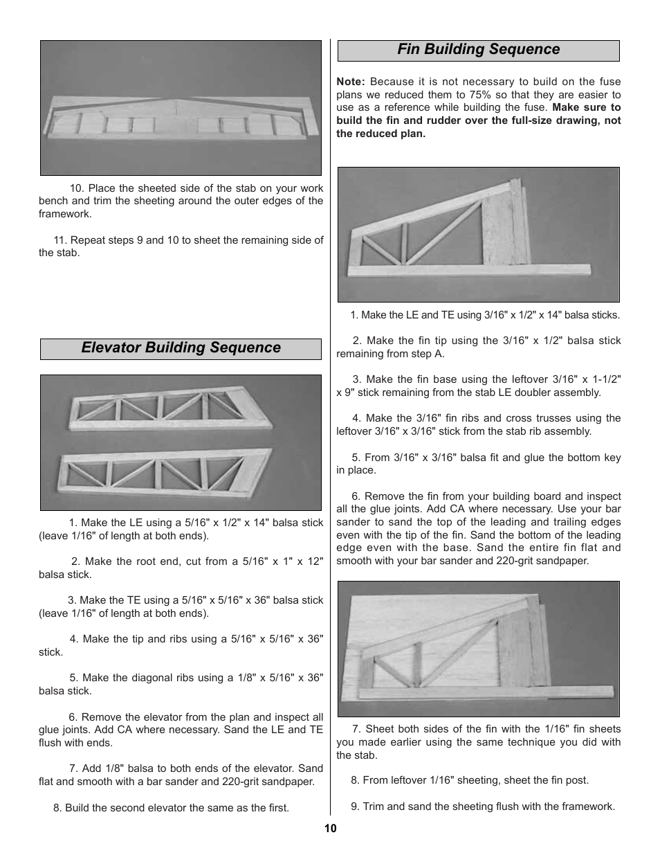 Fin building sequence elevator building sequence | Great Planes Extra 300S 60 Kit - GPMA0236 User Manual | Page 10 / 50