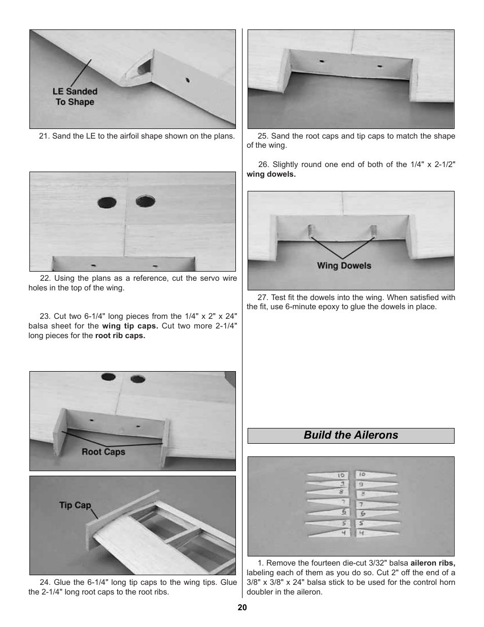 Build the ailerons | Great Planes Extra 300S 60 Kit - GPMA0236 User Manual | Page 20 / 50