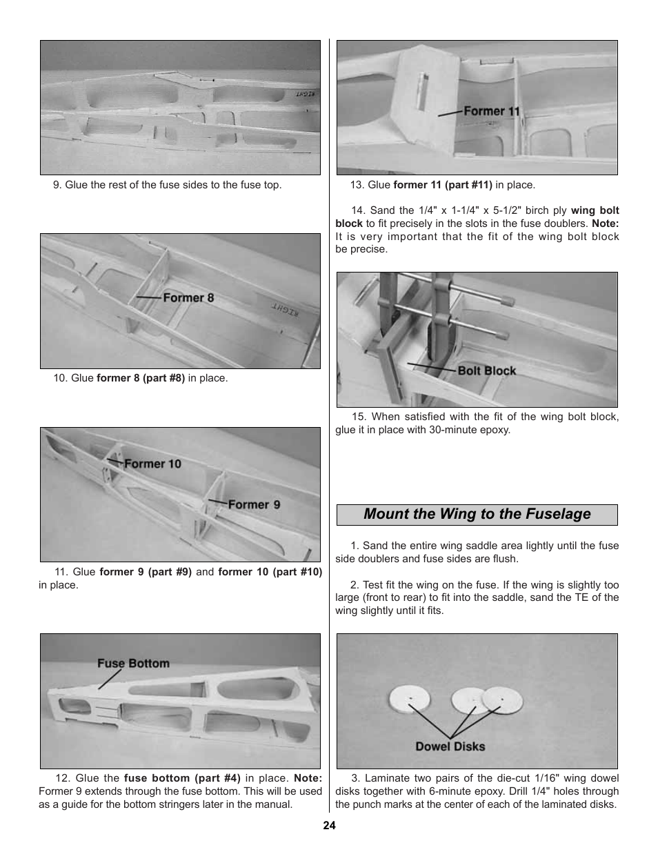 Mount the wing to the fuselage | Great Planes Extra 300S 60 Kit - GPMA0236 User Manual | Page 24 / 50