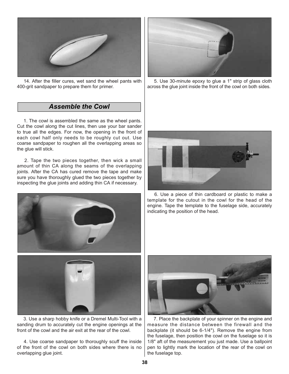 Assemble the cowl | Great Planes Extra 300S 60 Kit - GPMA0236 User Manual | Page 38 / 50