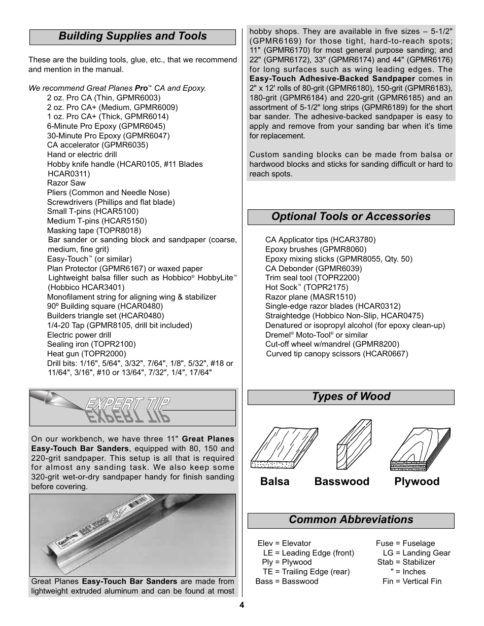 Great Planes Extra 300S 60 Kit - GPMA0236 User Manual | Page 4 / 50