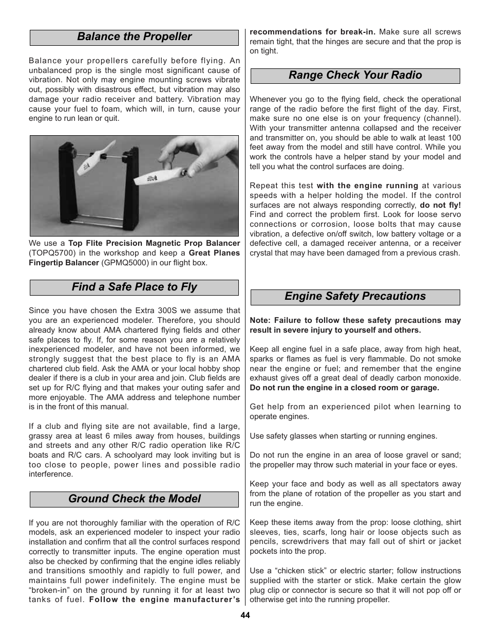 Great Planes Extra 300S 60 Kit - GPMA0236 User Manual | Page 44 / 50