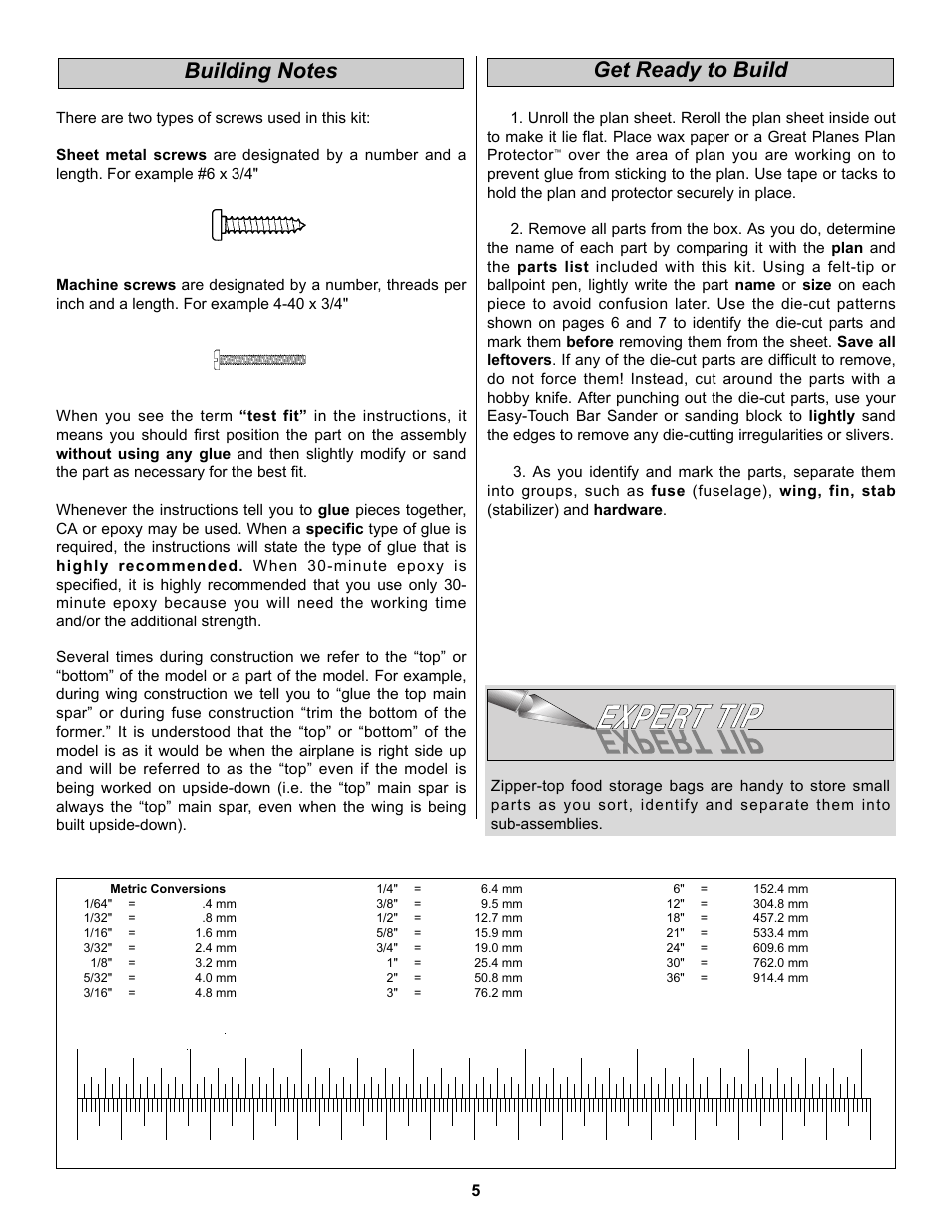 Great Planes Extra 300S 60 Kit - GPMA0236 User Manual | Page 5 / 50