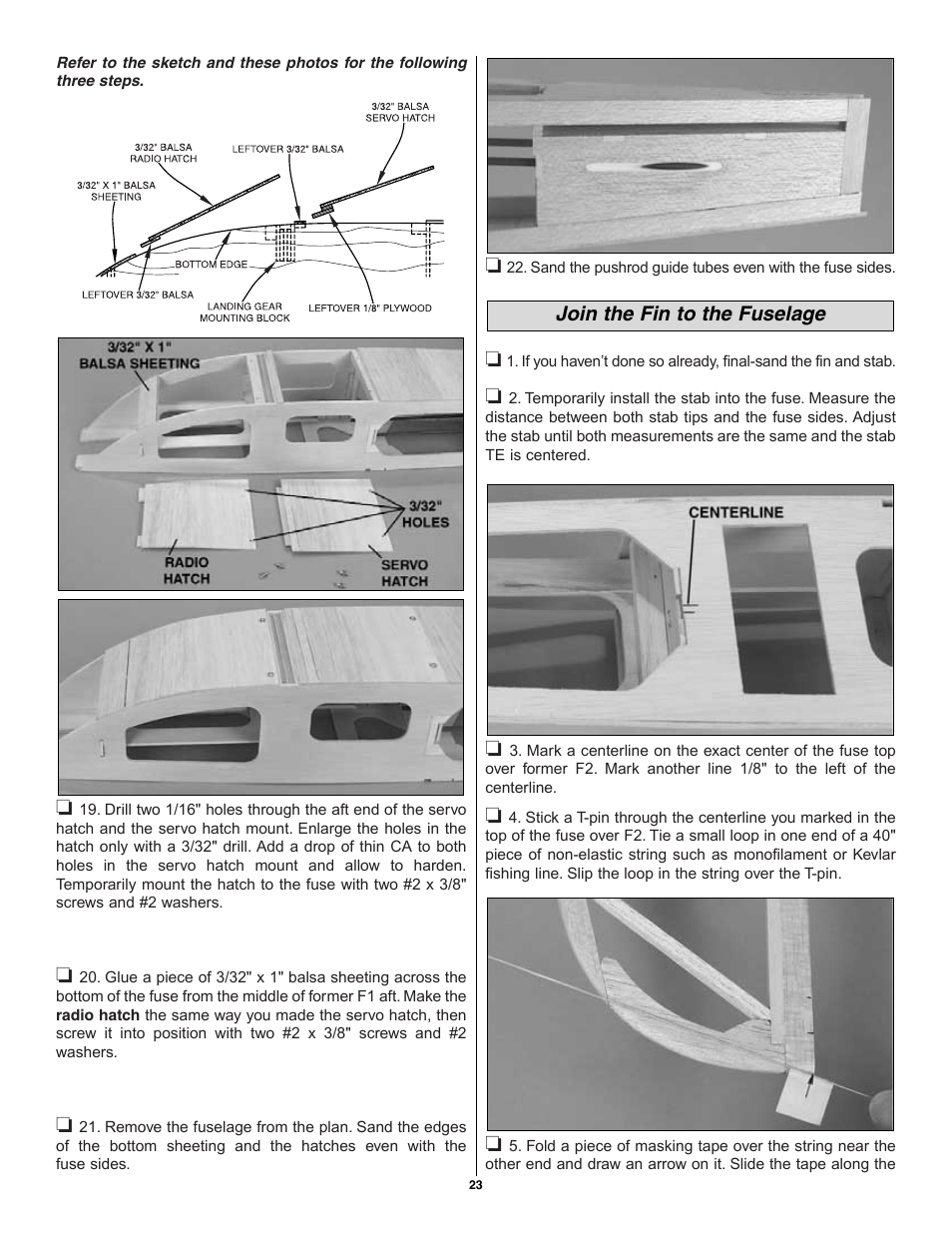 Great Planes Pete 'n Poke 40 Kit - GPMA0493 User Manual | Page 23 / 46