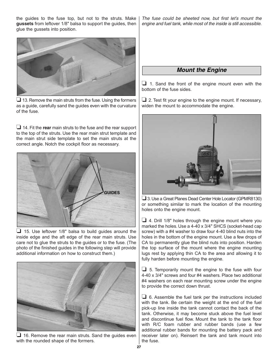 Great Planes Pete 'n Poke 40 Kit - GPMA0493 User Manual | Page 27 / 46